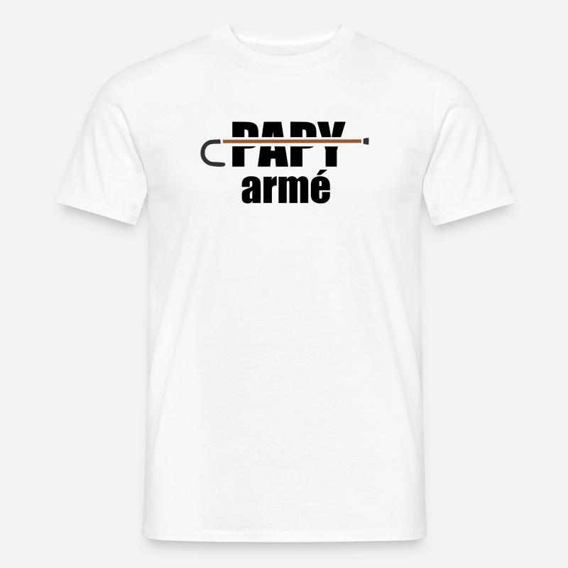 Bewaffneter Opa - Männer T-Shirt - Weiß