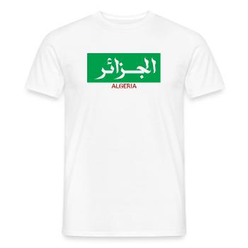 Algerien DZ auf Arabisch Djazayer - Männer T-Shirt - Weiß - Vorne - AI Model Male 178 dark (178cm)