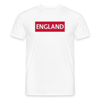 English Text and Flag Design - Men's T-Shirt - white - Front - AI Model Male 178 dark (178cm)