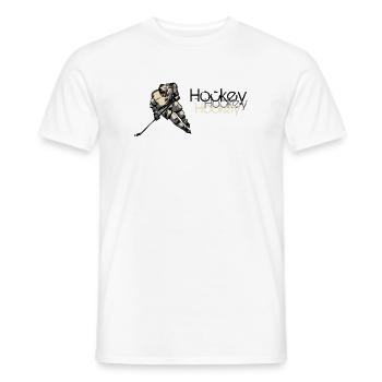 Eishockey Action Illustration - Männer T-Shirt - Weiß - Vorne - AI Model Male 178 dark (178cm)