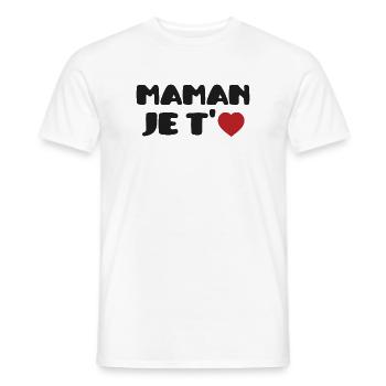 Mama Ich liebe dich – Muttertag - Männer T-Shirt - Weiß - Vorne - AI Model Male 178 dark (178cm)