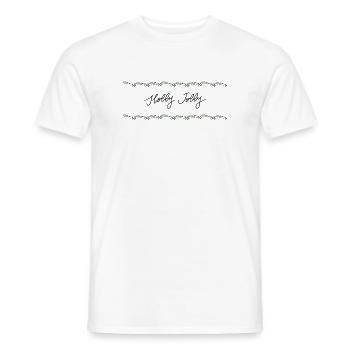 Holly Girlande Bordüre - Männer T-Shirt - Weiß - Vorne - AI Model Male 178 dark (178cm)