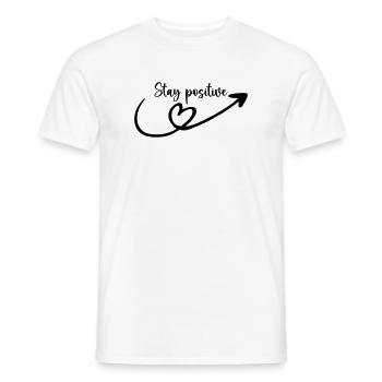 Restez positif - T-shirt homme - blanc - Devant - AI Model Male 178 dark (178cm)
