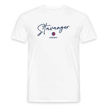 Stavanger - Pavillon norvégien - Norvège - Norvège - T-shirt homme - blanc - Devant - AI Model Male 178 dark (178cm)