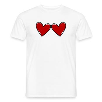 Symbole des cœurs amoureux - T-shirt homme - blanc - Devant - AI Model Male 178 dark (178cm)