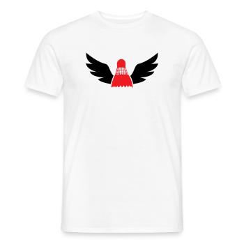 badminton - Men's T-Shirt - white - Front - AI Model Male 178 dark (178cm)