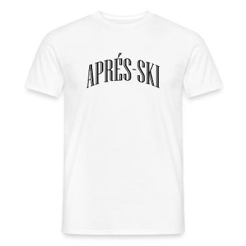 Apres Ski Schriftzug - Männer T-Shirt - Weiß - Vorne - AI Model Male 178 dark (178cm)