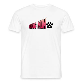 Maman chien - T-shirt homme - blanc - Devant - AI Model Male 178 dark (178cm)