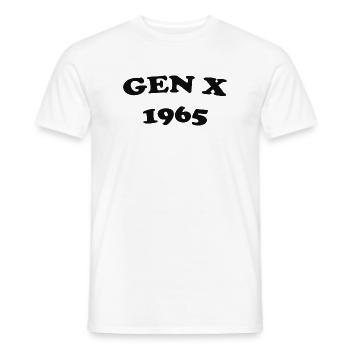 Gen X 1965 Retro Birthday Design - Männer T-Shirt - Weiß - Vorne - AI Model Male 178 dark (178cm)