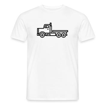 truck - Men's T-Shirt - white - Front - AI Model Male 178 dark (178cm)