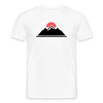 Mountains Sun Hiking Outdoor Alpine Club - Men's T-Shirt - white - Front - AI Model Male 178 dark (178cm)