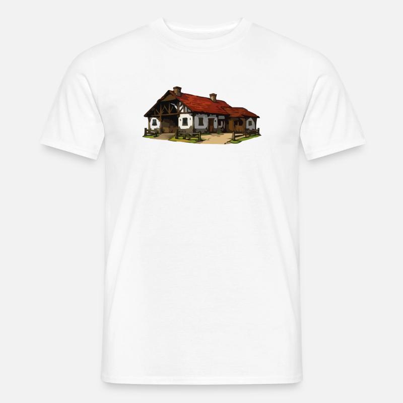 Rustikaler Bauernhof - Männer T-Shirt - Weiß