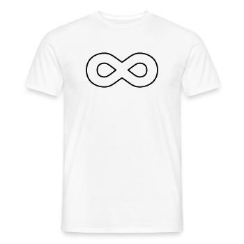 Infinity Sign – Timeless Symbol Design - Men's T-Shirt - white - Front - AI Model Male 178 dark (178cm)