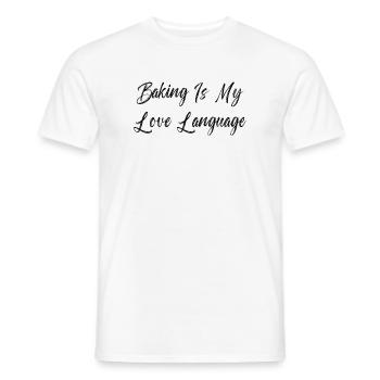La pâtisserie est mon langage de l’amour - T-shirt homme - blanc - Devant - AI Model Male 178 dark (178cm)