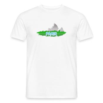 Mount Pamir - Men's T-Shirt - white - Front - AI Model Male 178 dark (178cm)