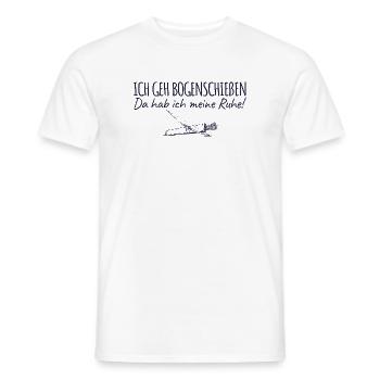 Bogenschießen Da hab ich meine Ruhe - Bogensport - Männer T-Shirt - Weiß - Vorne - AI Model Male 178 dark (178cm)