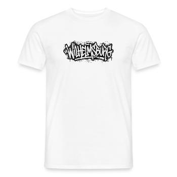 Wilhelmsburg Hamburg Graffiti Hip Hop Day - Men's T-Shirt - white - Front - AI Model Male 178 dark (178cm)