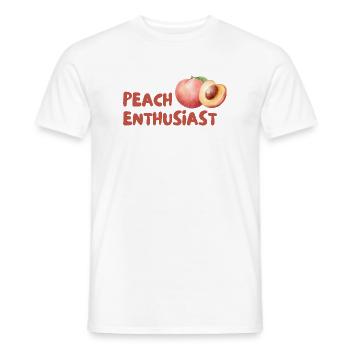 Peach Enthusiast Design - Men's T-Shirt - white - Front - AI Model Male 178 dark (178cm)