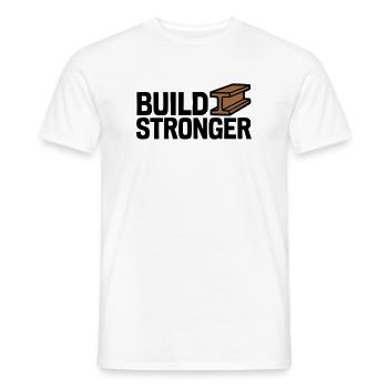 Build Stronger Logo - Männer T-Shirt - Weiß - Vorne - AI Model Male 178 dark (178cm)