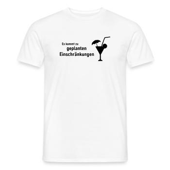 geplante Einschraenkungen - Männer T-Shirt - Weiß - Vorne - AI Model Male 178 dark (178cm)