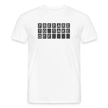 Bereit zum Abflug - Männer T-Shirt - Weiß - Vorne - AI Model Male 178 dark (178cm)