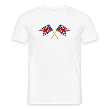 Flagge Großbritanniens - Männer T-Shirt - Weiß - Vorne - AI Model Male 178 dark (178cm)