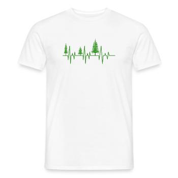 Bäume Herzschlag Wald EKG - Männer T-Shirt - Weiß - Vorne - AI Model Male 178 dark (178cm)