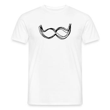 Schnurrbart handgezeichnet - Männer T-Shirt - Weiß - Vorne - AI Model Male 178 dark (178cm)