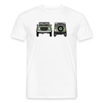 Defender - Front and Rear - Men's T-Shirt - white - Front - AI Model Male 178 dark (178cm)