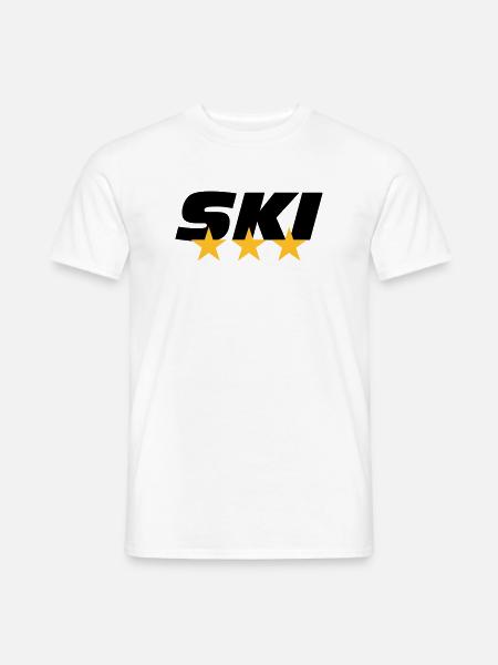 ski - T-shirt homme - blanc