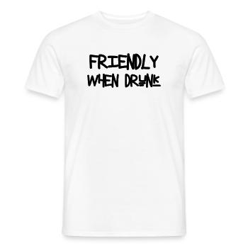 Friendly When Drunk - T-shirt homme - blanc - Devant - AI Model Male 178 dark (178cm)