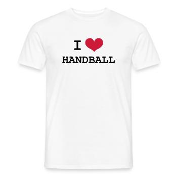 I Love Handball - Men's T-Shirt - white - Front - AI Model Male 178 dark (178cm)