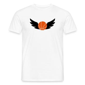 Basketball - Basket Ball - Game - Sport - Player - Men's T-Shirt - white - Front - AI Model Male 178 dark (178cm)