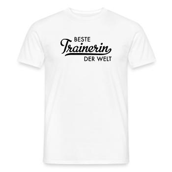 beste trainerin der welt - Männer T-Shirt - Weiß - Vorne - AI Model Male 178 dark (178cm)
