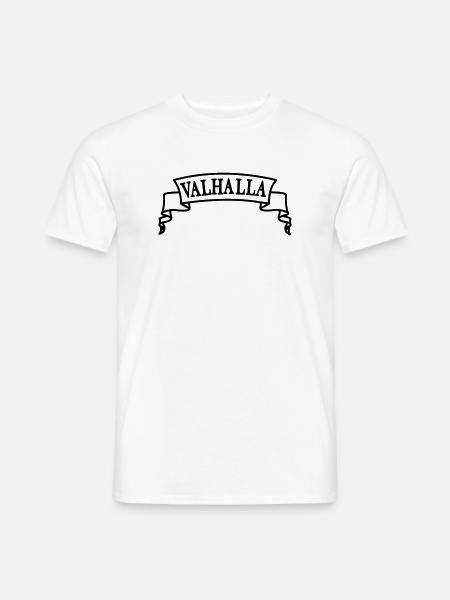 Valhalla in the banner - Men's T-Shirt - white