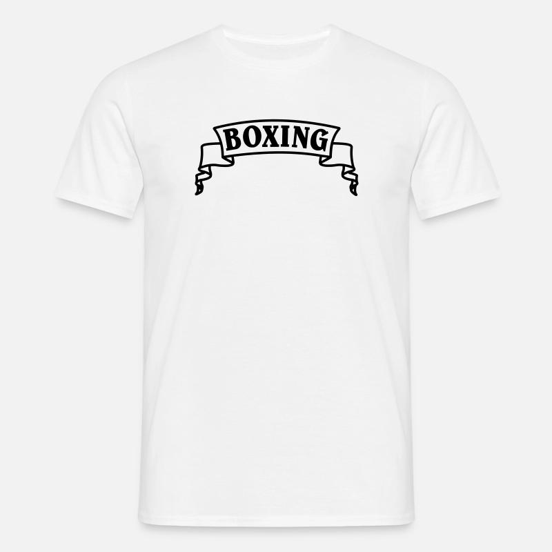 Boxen Boxtext in Wimpel oder Banner - Männer T-Shirt - Weiß