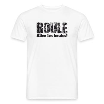Boule Allez les boules! Boulekugeln für Bouler - Männer T-Shirt - Weiß - Vorne - AI Model Male 178 dark (178cm)