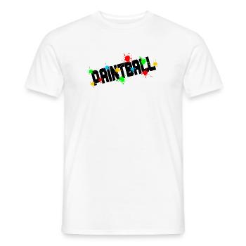 Paintball logo - Men's T-Shirt - white - Front - AI Model Male 178 dark (178cm)