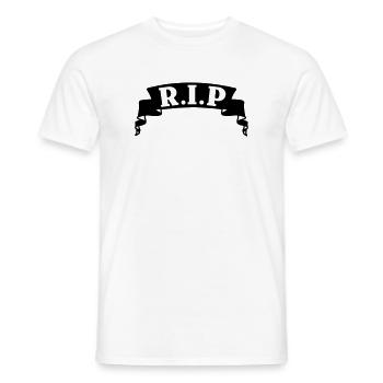 Menüband-RIP-Banner - Männer T-Shirt - Weiß - Vorne - AI Model Male 178 dark (178cm)
