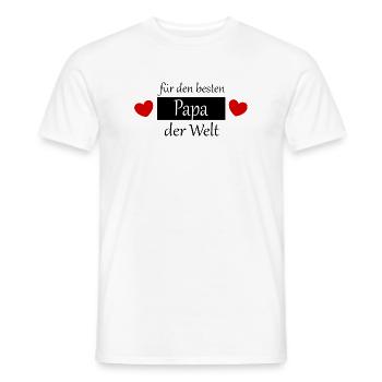 Vatertag 2026 Geschenk  Papa Vater best dad ever - Männer T-Shirt - Weiß - Vorne - AI Model Male 178 dark (178cm)