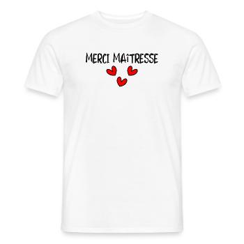 GELIEBTE. VIELEN DANK. DANKE HERRIN - Männer T-Shirt - Weiß - Vorne - AI Model Male 178 dark (178cm)