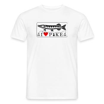 Hechtliebe – Für echte Angler - Männer T-Shirt - Weiß - Vorne - AI Model Male 178 dark (178cm)