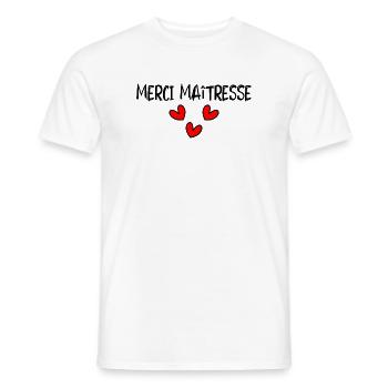 GELIEBTE. VIELEN DANK. DANKE HERRIN - Männer T-Shirt - Weiß - Vorne - AI Model Male 178 dark (178cm)