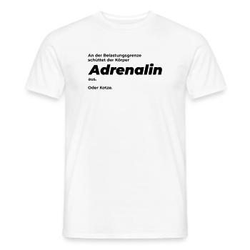 Adrenalin - Männer T-Shirt - Weiß - Vorne - AI Model Male 178 dark (178cm)