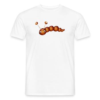 Chenille châtaigne mignonne – Enfance et plaisir de l’artisanat - T-shirt homme - blanc - Devant - AI Model Male 178 dark (178cm)