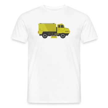 Camion balayeuse de voirie - T-shirt homme - blanc - Devant - AI Model Male 178 dark (178cm)