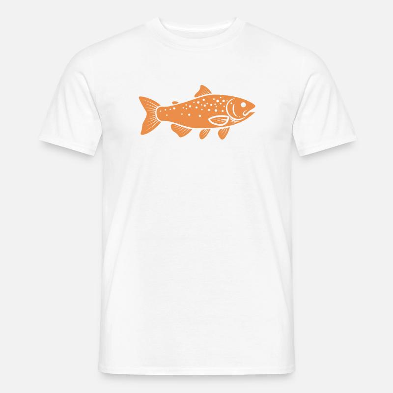 Forelle - Männer T-Shirt - Weiß