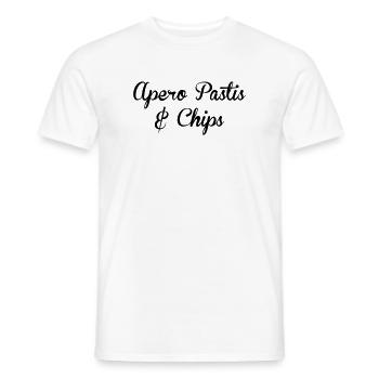 Aperitif Pastis und Pommes – Alkohol - Männer T-Shirt - Weiß - Vorne - AI Model Male 178 dark (178cm)