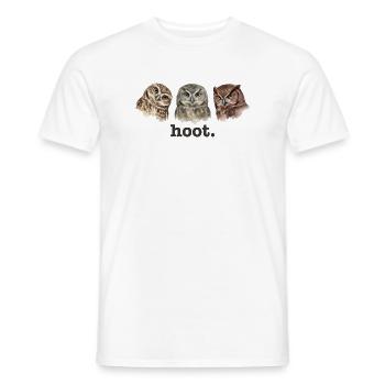 Owls call funny owl lovers funny call - Men's T-Shirt - white - Front - AI Model Male 178 dark (178cm)