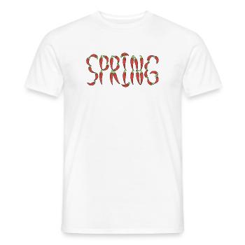 Chili-Frühling - Männer T-Shirt - Weiß - Vorne - AI Model Male 178 dark (178cm)